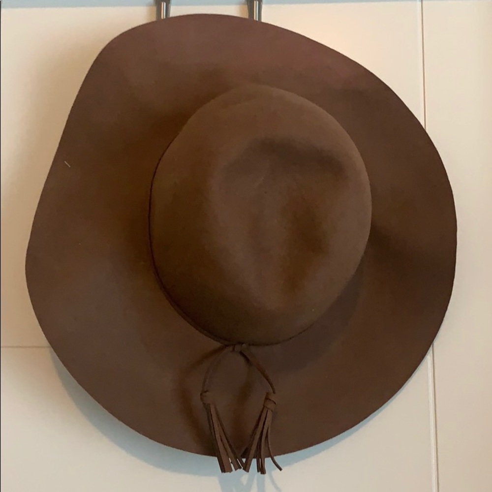 Merino brown floppy hat